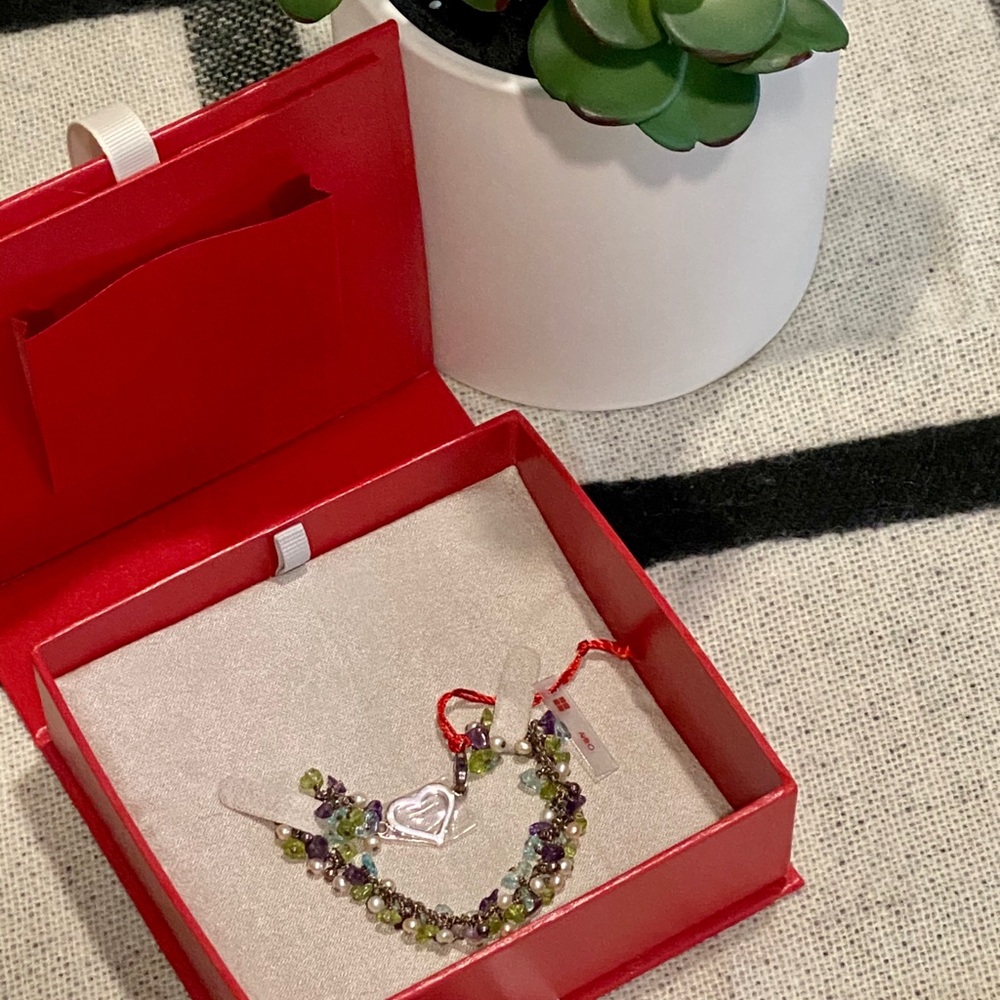 🎉HP🎉 Red Envelope Heart Amethyst Jade Bracelet